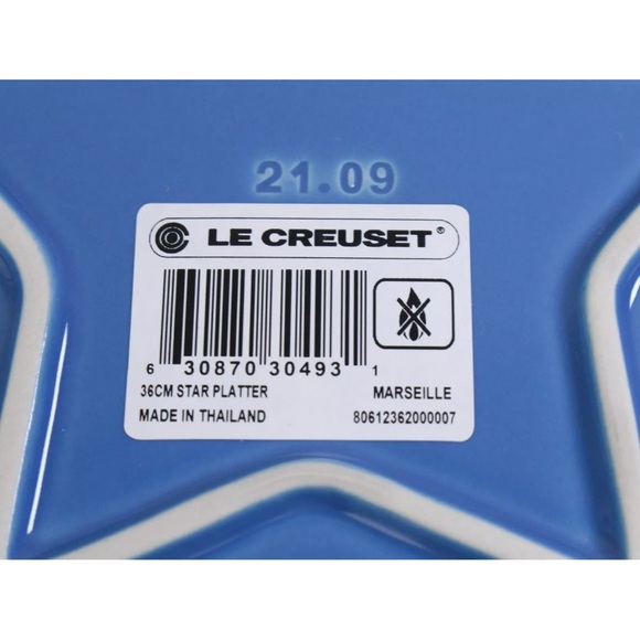 NEW IN BOX Le Creuset Star Platter Blue Marseille - Picture 2 of 6